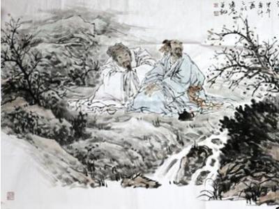 駱曉萌畫作《前山月明樹棲鴉》上拍成功書畫網(wǎng)（微）拍第