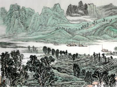 壽一峰山水畫作入拍成功書畫網(wǎng)（微）拍第八十期拍賣
