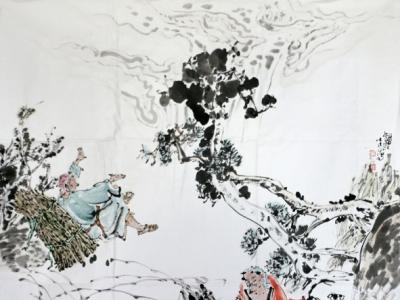 王建平人物畫首次上拍成功書畫網（微）拍