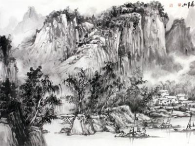 陽山《清江河春意》上拍成功書畫網（微）拍第八十二期拍