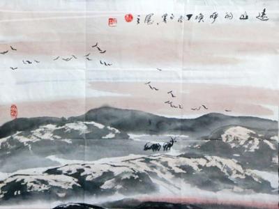 白墨山水畫作入成功美術館丁酉‘館藏四季&#8226;夏’書畫