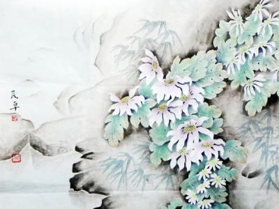 何茂卓花鳥畫作入拍成功書畫網（微）拍第八十五期拍賣