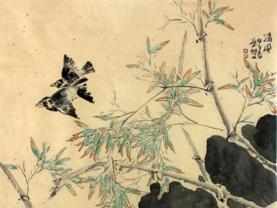 趙華雙花鳥畫作入拍成功書畫網（微）拍第八十六期拍賣