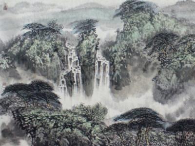 牧青山水畫作《山水清音》入成功書畫網（微）拍第八十七