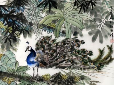 張碧偉花鳥畫作入拍成功書畫網（微）拍第八十八期拍賣