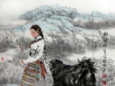 南惲笙《祈福》上拍成功書畫網（微）拍第九十期拍賣