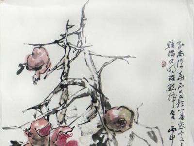 畫境雅逸  空靈悠遠——成中艾花鳥畫作首次入拍成功書
