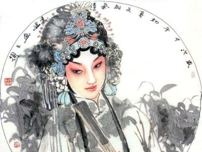 梁健戲曲人物畫作入成功書畫網（微）拍第五十七期