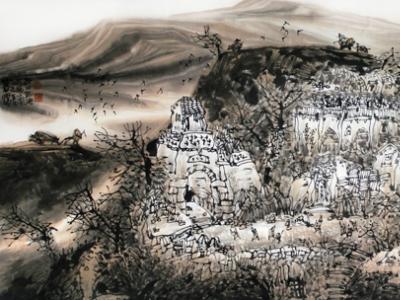 李桂泱畫作《暮靄》入成功書畫網（微）拍第五十八期