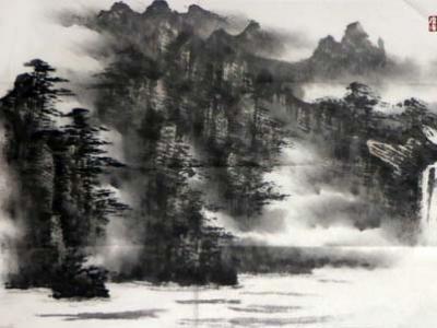著名畫家郭傳璋山水畫亮相“成功美術(shù)館入藏陸震華教授書