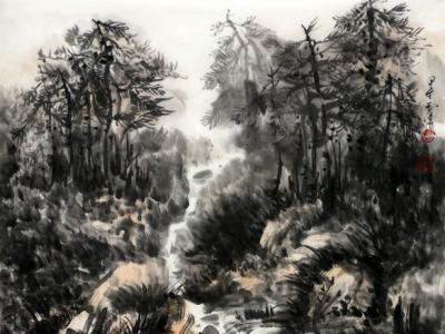 高雪濤山水入拍成功書畫網（微）拍第六十期拍賣