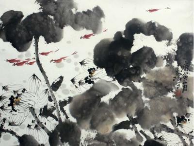 李輝花鳥畫再入成功書畫網（微）拍