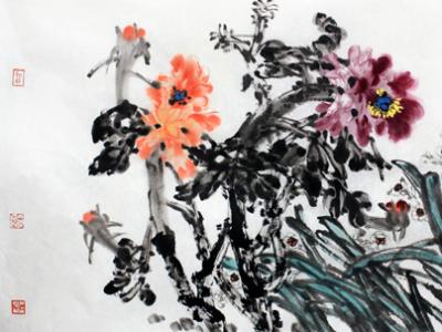 蔡智花鳥畫作品《春和景瑞》入成功網（微）拍六十一期