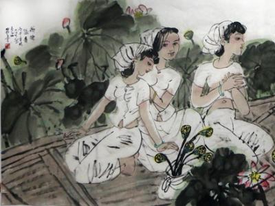 陜西美協(xié)副主席羅寧先生8月國(guó)畫(huà)人物新作賞析