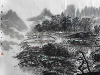 廣西山水畫家羅煒先生8月山水畫新作賞析