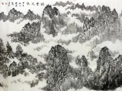 董振懷山水畫入拍成功書畫網(wǎng)（微）拍第六十三期拍賣