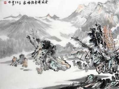 太原市美協(xié)主席王愛忠山水畫首次上拍成功書畫網(wǎng)（微）拍