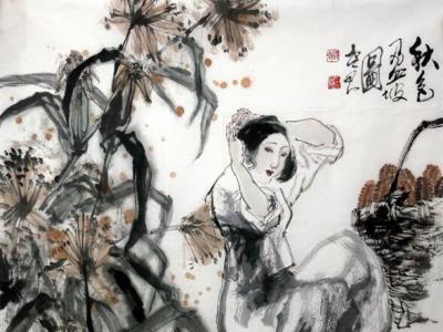 鄧軍人物畫入拍成功書畫網(wǎng)（微）拍第六十四期