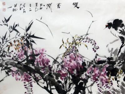 何乃磊花鳥畫作再次上拍成功書畫網(wǎng)（微）拍