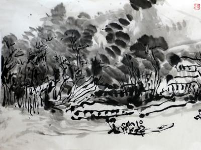 馬西園畫作《雨后》入成功書畫網（微）拍第六十五期