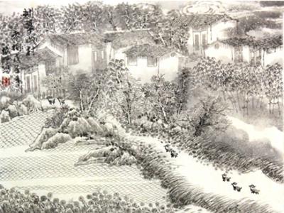 董振懷山水畫入拍成功書畫網(wǎng)（微）拍第六十七期