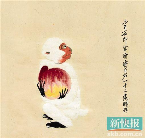 高奇峰筆下的猴子帶有人性化傾向
