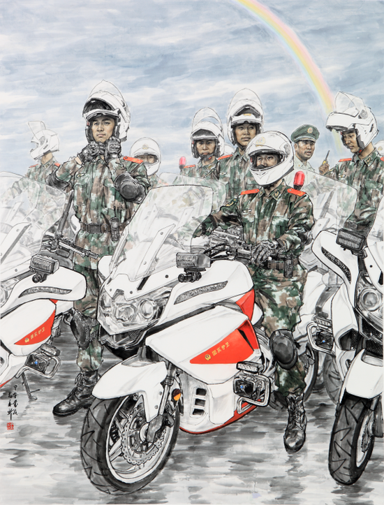 	《晨虹》 200cm×175 cm 2014