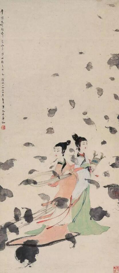 傅抱石1954年作二湘圖設(shè)色紙本
