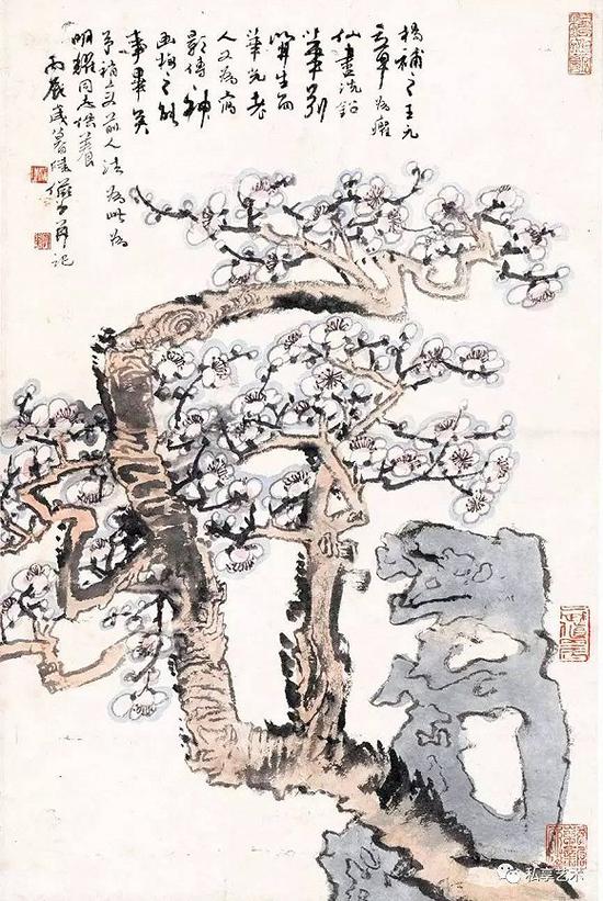 梅石圖