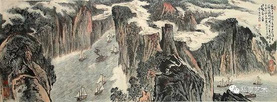峽江險水圖