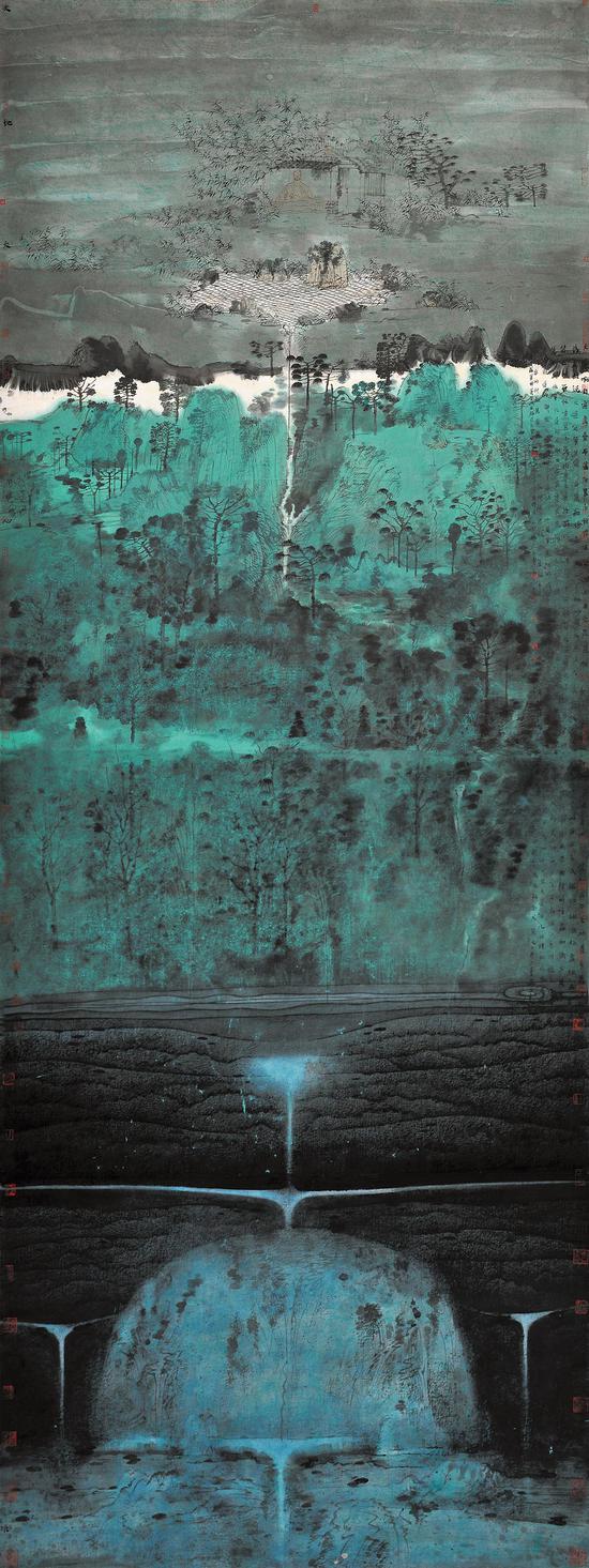 天地大美 心馳神往 筆遂墨順2（123x328）