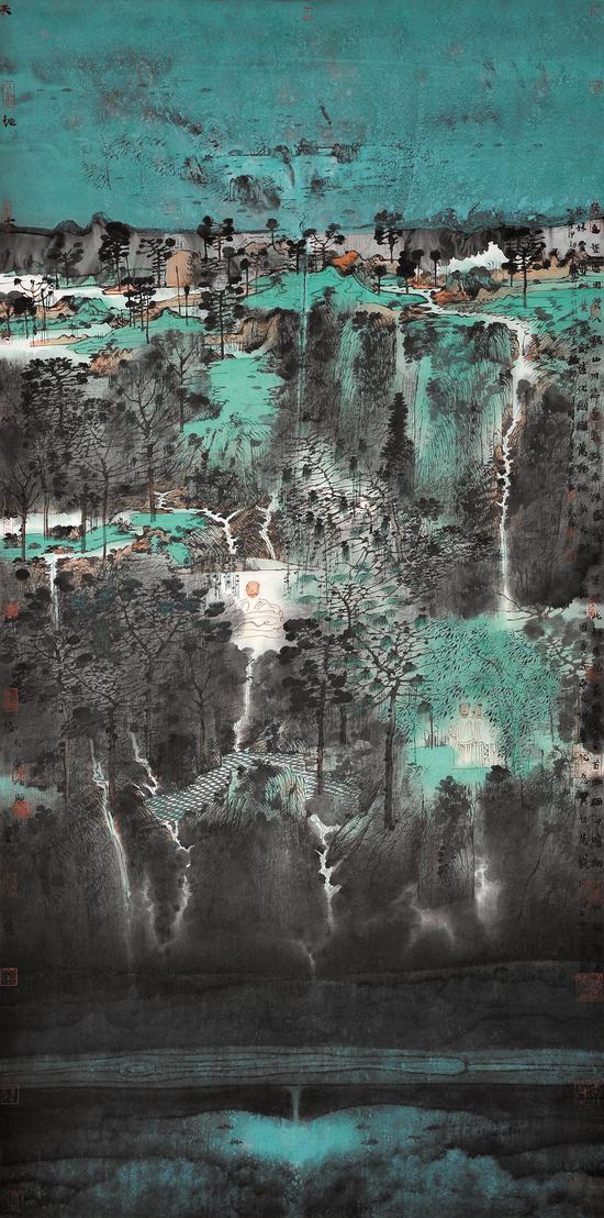 天地大美 心馳神往 筆遂墨順16（136x68）