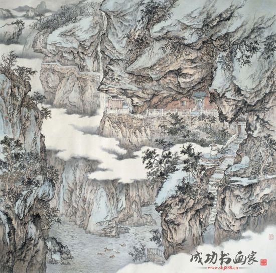 透過《云山秋水圖軸》看元代山水畫鑒定