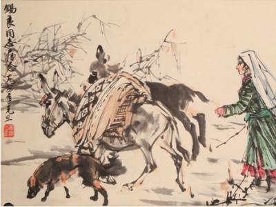 觀黃胄《趕驢圖》和《馬圖》：暢快淋漓 英姿勃發(fā)