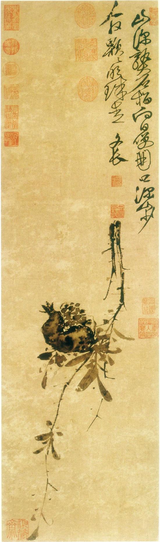 徐渭，《榴實(shí)圖》，臺(tái)北故宮藏