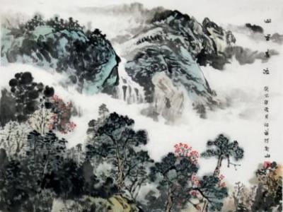  成功書畫網（微）拍第九十五期拍賣——阮江華《山里春濃》賞析