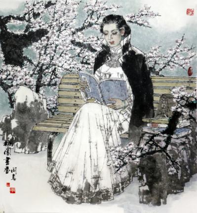 閻真人物畫上拍成功書畫網（微）拍第九十五期拍賣