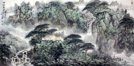 牧青山水畫作品入成功書畫網（微）拍第九十五期拍賣