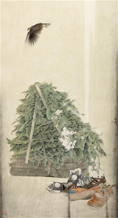 《放飛的心》173×93cm 2014年