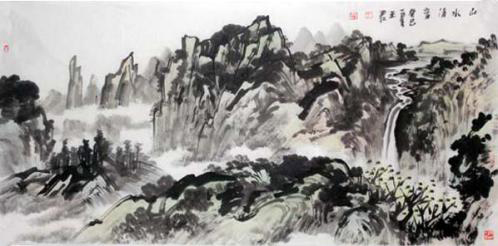 王君山水畫上拍成功書畫網（微）拍第九十五期拍賣