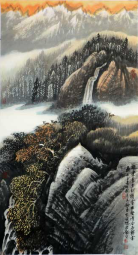  陳天鈾山水畫上拍成功書畫網（微）拍第九十七期拍賣