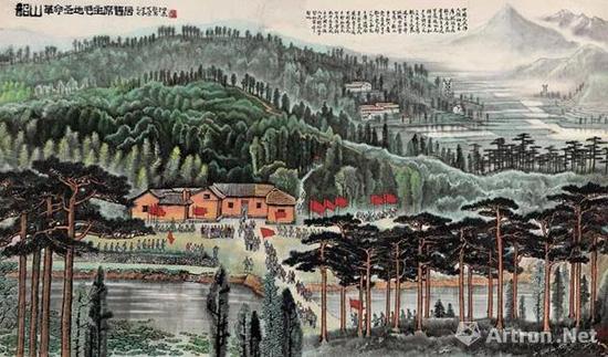拍場中不同時期的李可染