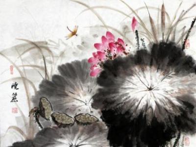 徐曉麗荷花作品入成功書畫網（微）拍第九十七期拍賣