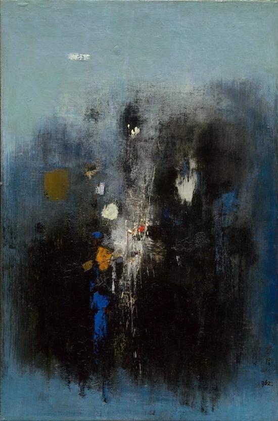 鐘泗濱，《虛空》，油彩畫布，91×60.3cm，1962。圖片：致謝亞洲藝術中心