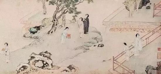董小宛《秋園雅興》局部