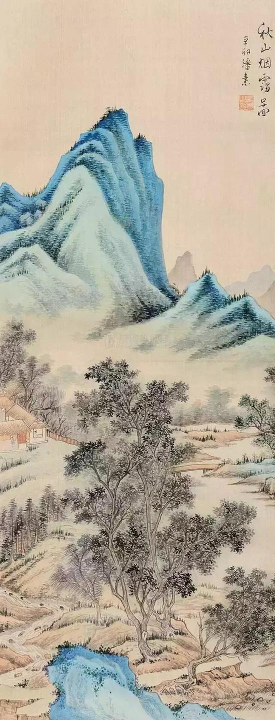 《秋山煙靄圖》