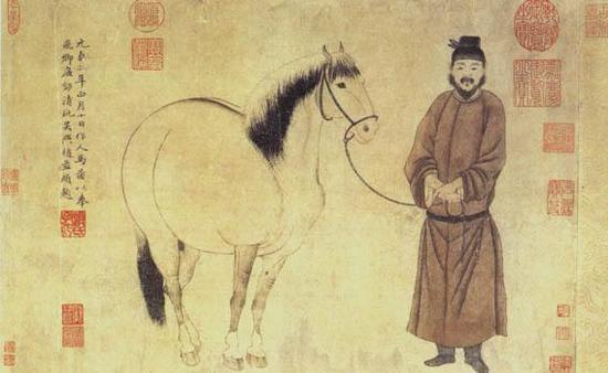 《趙氏三世人馬圖》（局部）