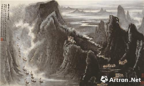 無盡江山入畫圖 李可染 1982年 67cm×111.5cm