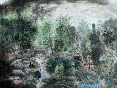 盧云亭山水畫作入成功書畫網（微）拍第九十九期拍賣