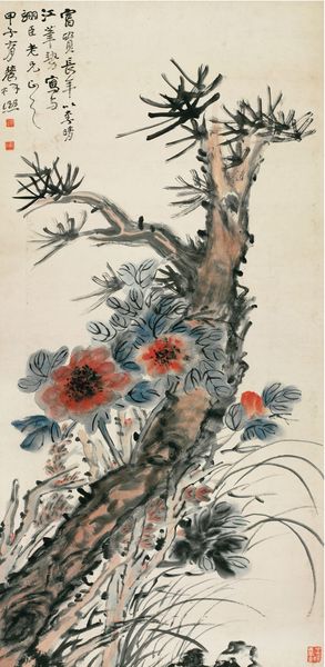 《花卉圖軸》 曾熙 1924年 紙本設色 中國國家博物館藏